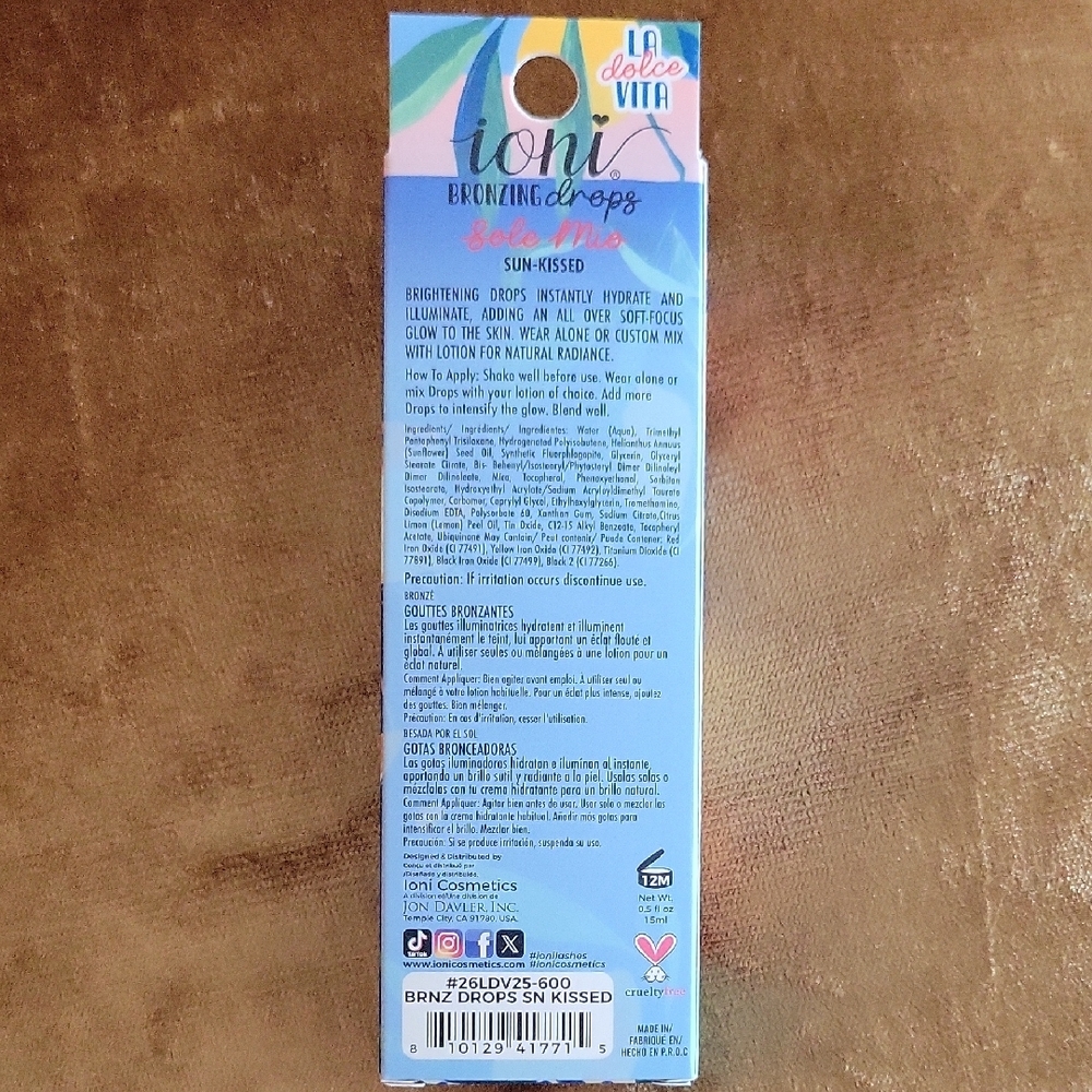 La Dolce Vita Sole Mio Bronzing Drops - Sun-Kissed Bronze - Picture 2 of 3